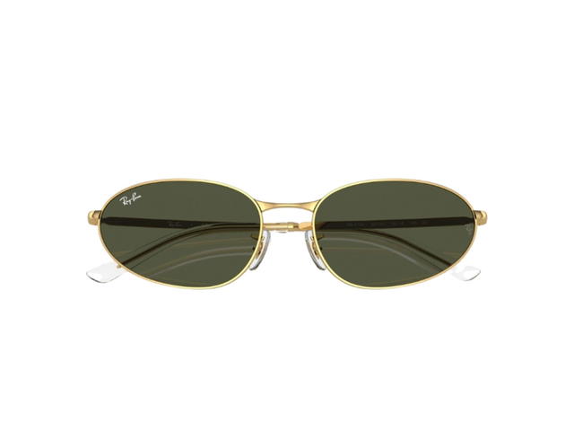 Ray-Ban Ray-Ban Oval Arista Sunglasses Gold Green Lenses - view 5