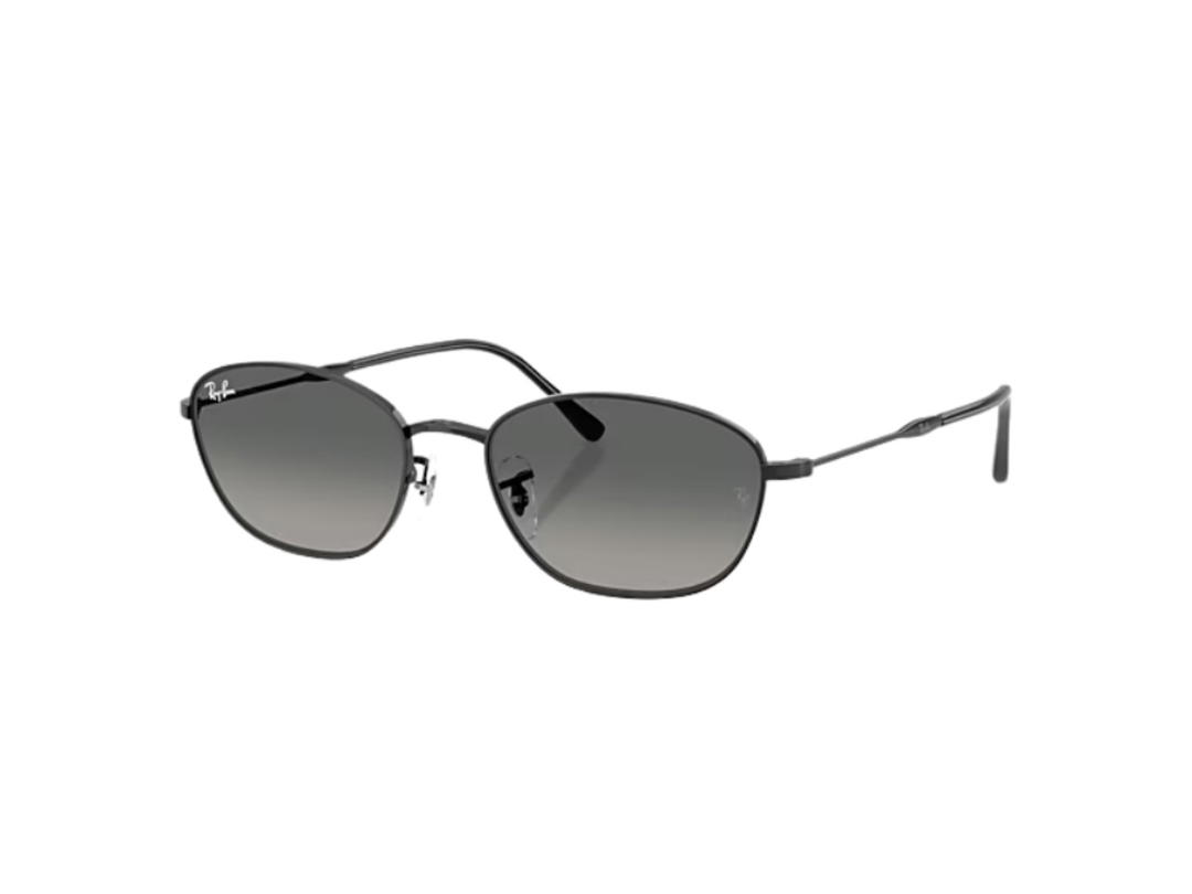 Ray-Ban Ray-Ban RB 3749 Irregular Metal Sunglasses Polished Black Grey Gradient Lenses