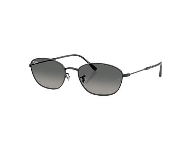 Ray-Ban Ray-Ban RB 3749 Irregular Metal Sunglasses Polished Black Grey Gradient Lenses - view 1