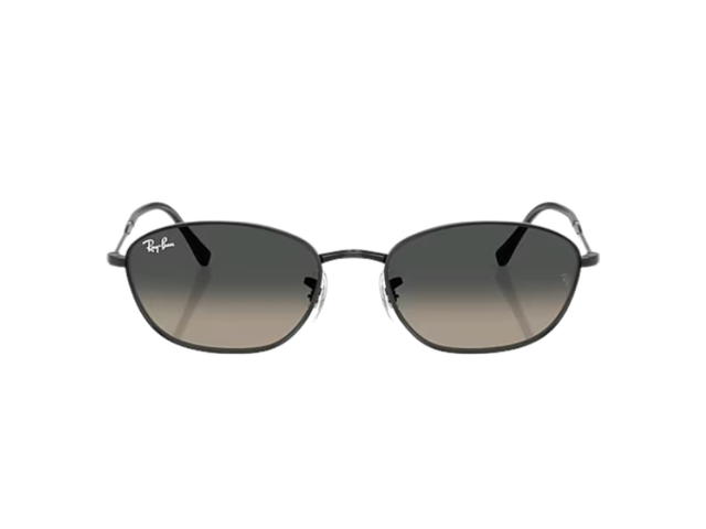 Ray-Ban Ray-Ban RB 3749 Irregular Metal Sunglasses Polished Black Grey Gradient Lenses - view 2