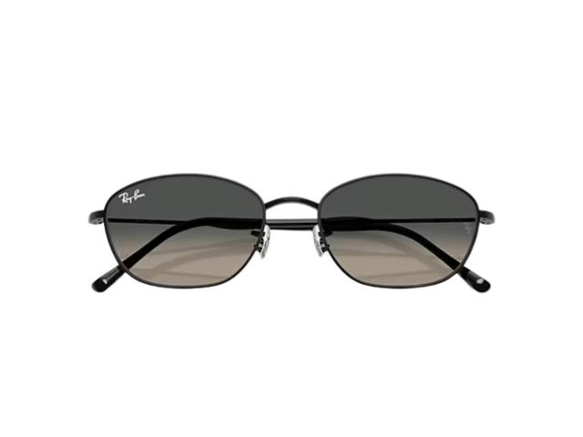 Ray-Ban Ray-Ban RB 3749 Irregular Metal Sunglasses Polished Black Grey Gradient Lenses - view 5
