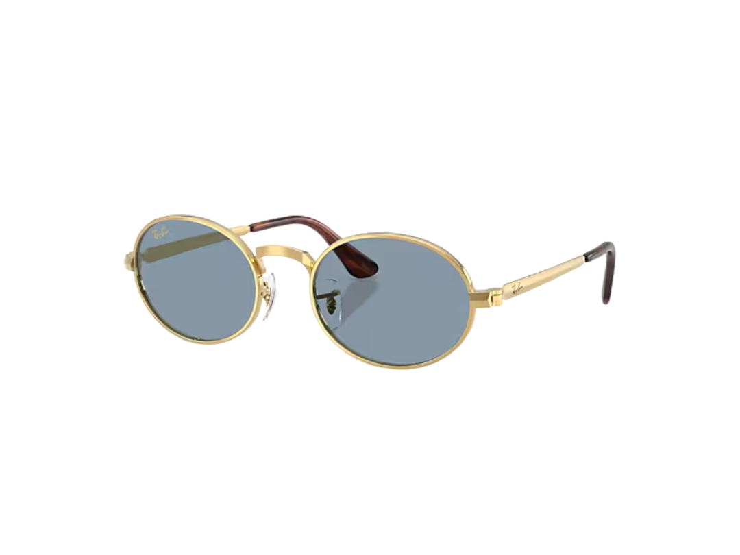 Ray-Ban Ray-ban RB3931 In Polished Arista Gold Frame With Blue Lens