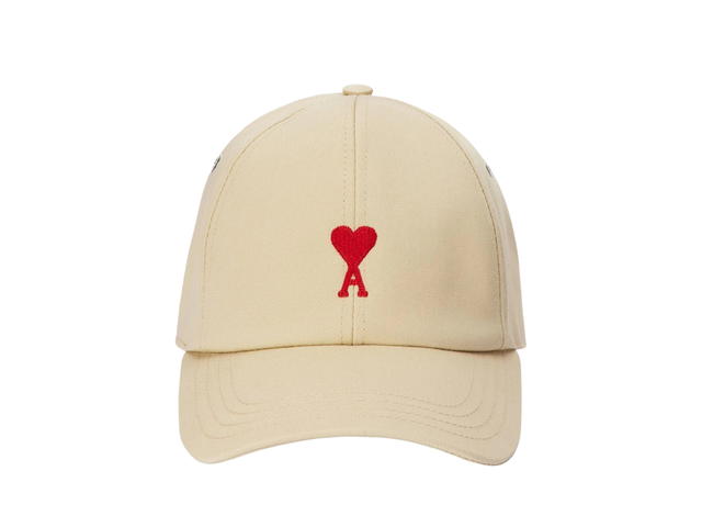 Ami Paris Red Ami de Coeur Embroidery Cap Vanilla - view 1