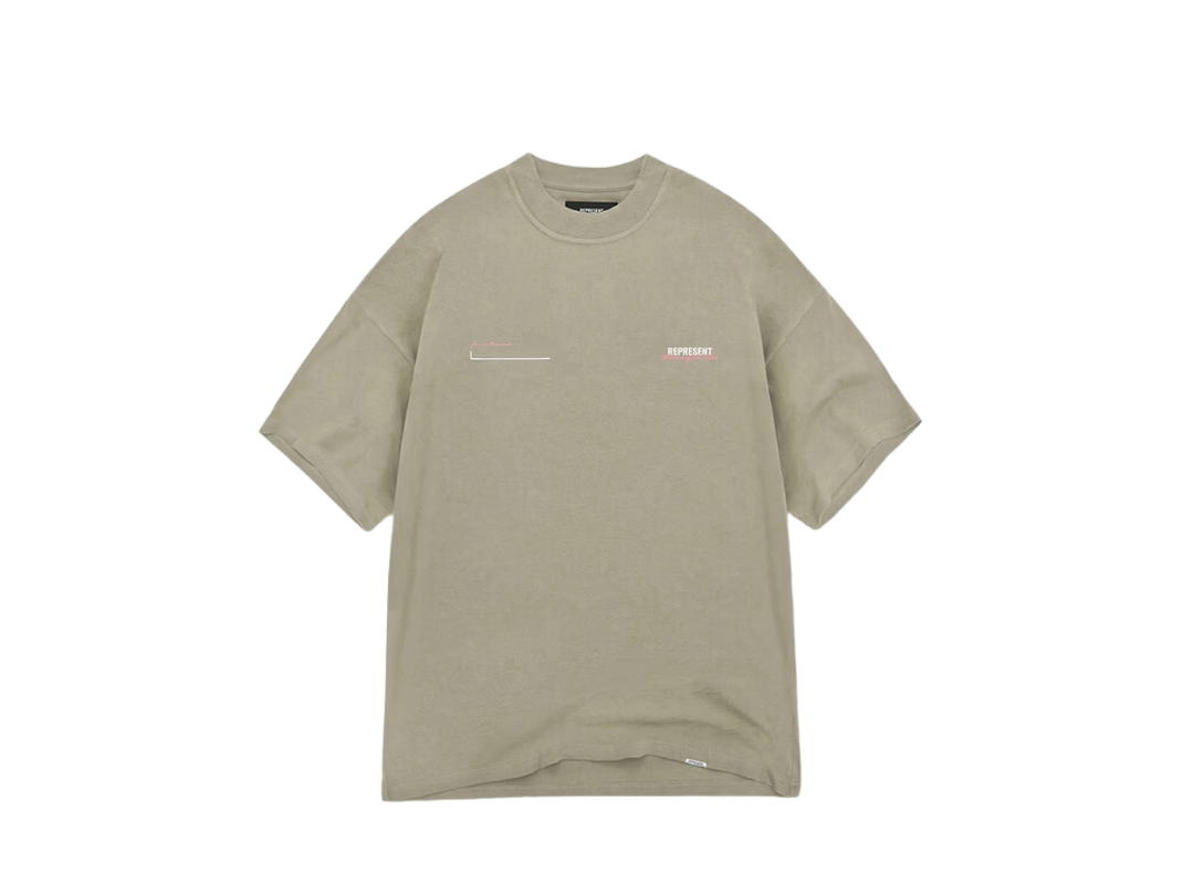 Represent Represent Patron Of The Club T-Shirt Khaki Pink