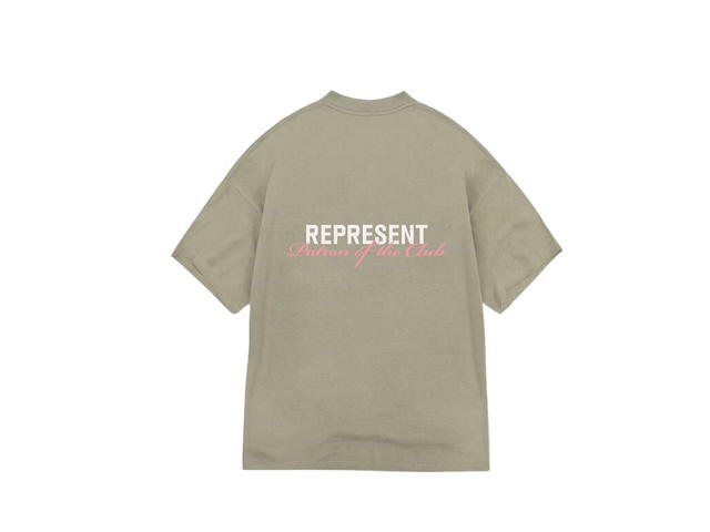 Represent Represent Patron Of The Club T-Shirt Khaki Pink - view 2