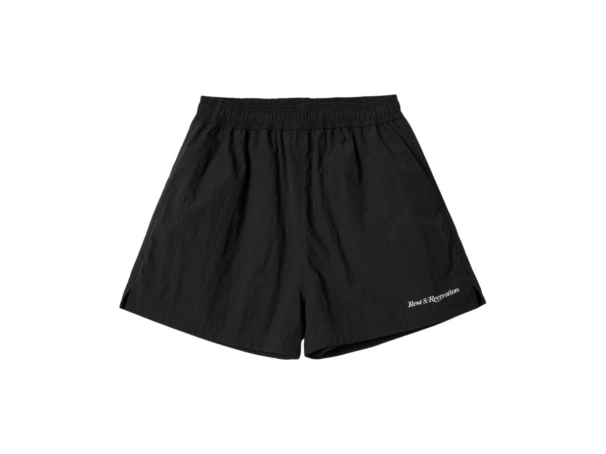 Rest & Recreation Rest & Recreation RR Logo Nylon Shorts Black