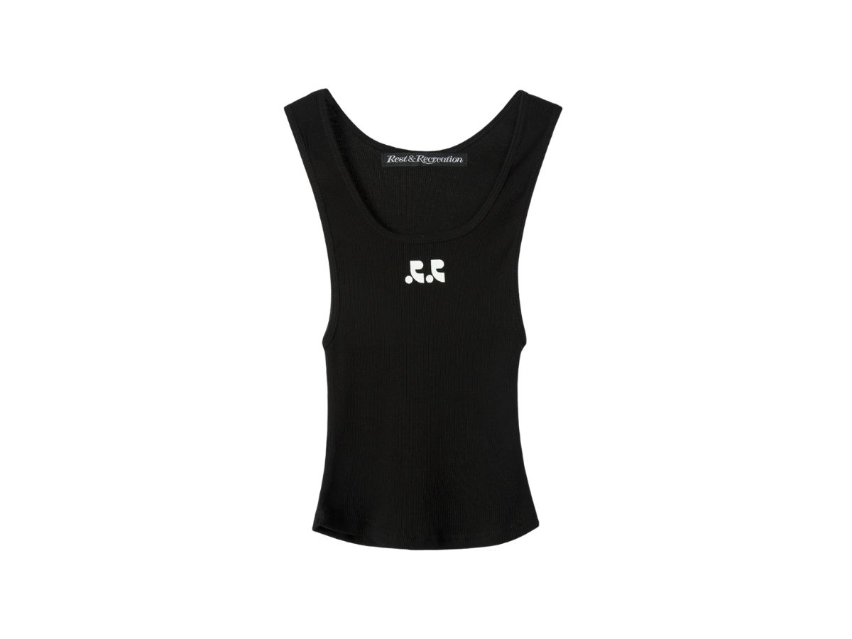 Rest & Recreation Rest & Recreation RR Logo Short Tank Top Black