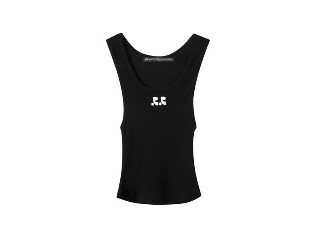 Rest & Recreation Rest & Recreation RR Logo Short Tank Top Black - view 1