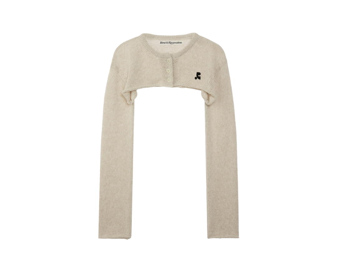Rest & Recreation Rest & Recreation Short Bolero Cardigan Beige