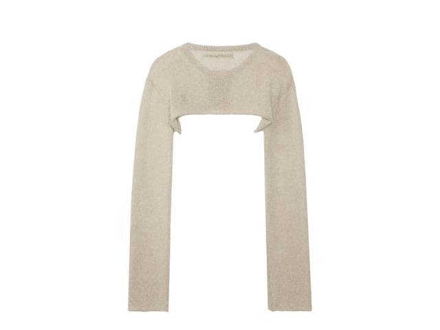 Rest & Recreation Rest & Recreation Short Bolero Cardigan Beige - view 2