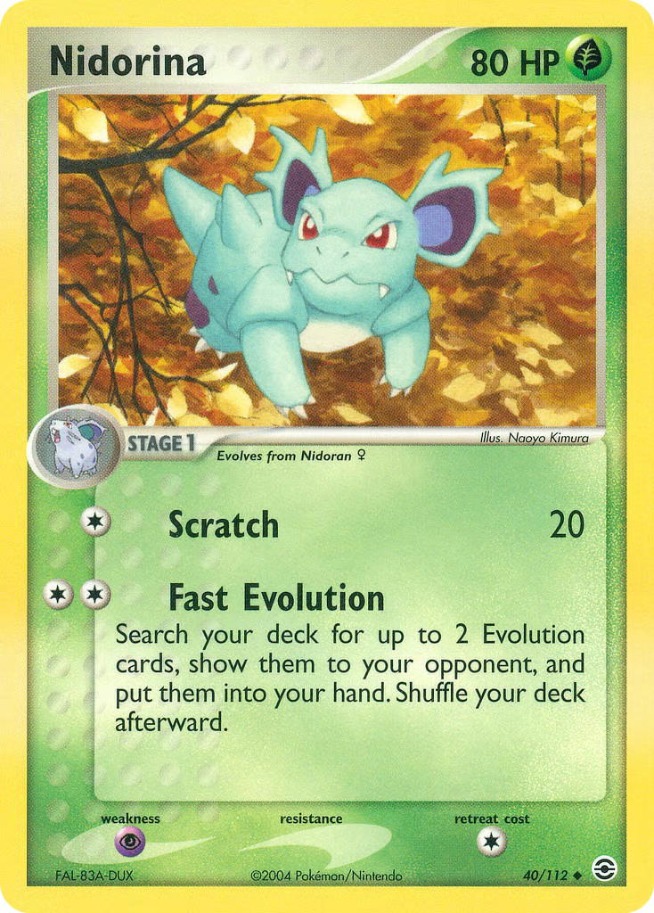 Pokemon Pokemon Nidorina U [RG 40/112] EX "FireRed & LeafGreen" [ReverseHolo] (EN)