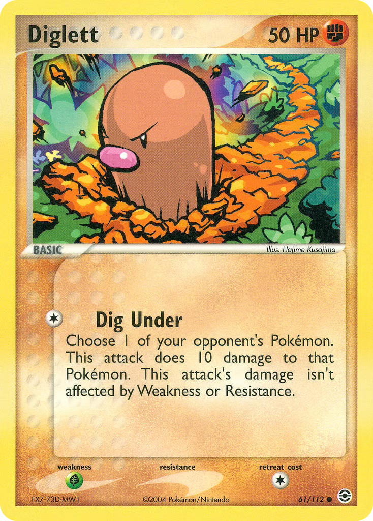 Pokemon Pokemon Diglett C [RG 61/112] EX "FireRed & LeafGreen" [ReverseHolo] (EN)