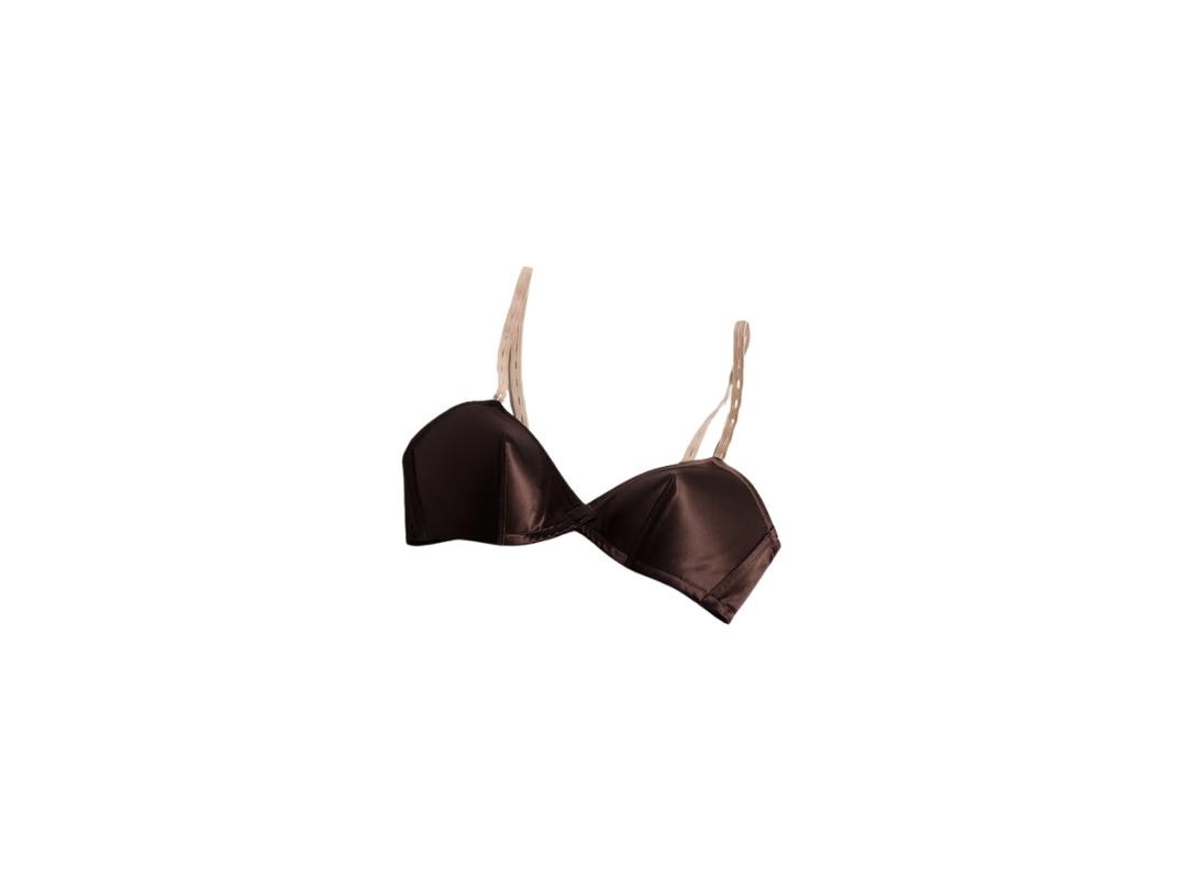 Miu Miu Miu Miu Satin Bra Cocoa Brown