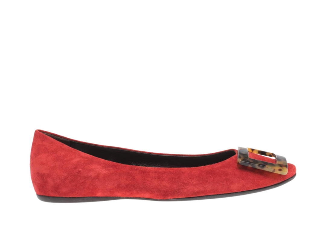 Roger Vivier Roger Vivier Tortoiseshell Belle Ballet Flats Red (Women's)