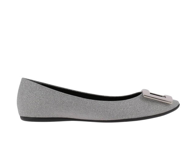 Roger Vivier Roger Vivier Silver Glitter Ballet Flats Metalic Silver (W) - view 1