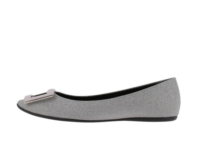Roger Vivier Roger Vivier Silver Glitter Ballet Flats Metalic Silver (W) - view 2