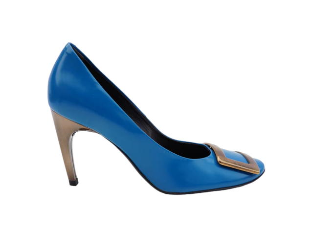 Roger Vivier Roger Vivier Patent Leather Buckle Pumps Blue (Women's) - view 1