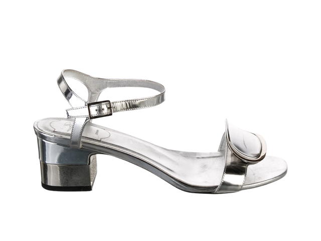 Roger Vivier Roger Vivier Patent Leather Sandals Silver (Woman's) - view 1