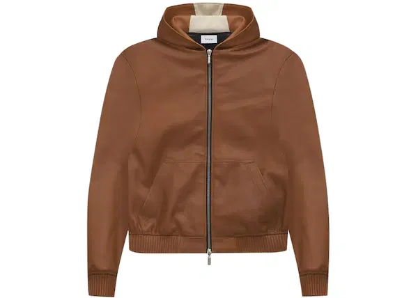 Buy Rhude Leather Hoodie Brown at Sasom – Authentic and Ready to Ship