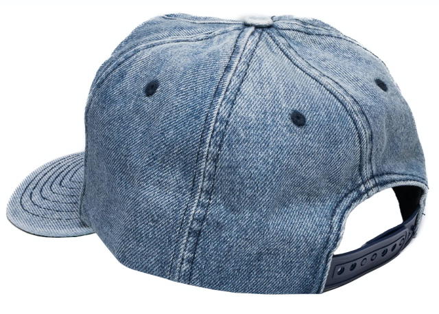 Rhude Rhude Logo Denim Snapback Hat Dark Indigo - view 2