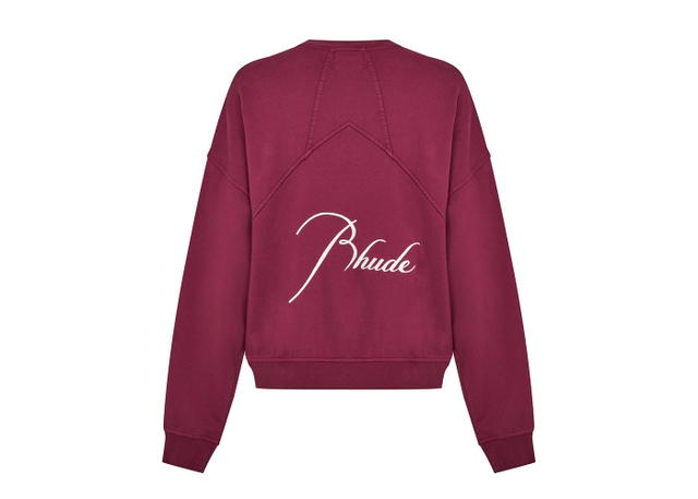 Rhude Rhude Logo Signature Paneled Sweatshirt Bordeaux - view 2