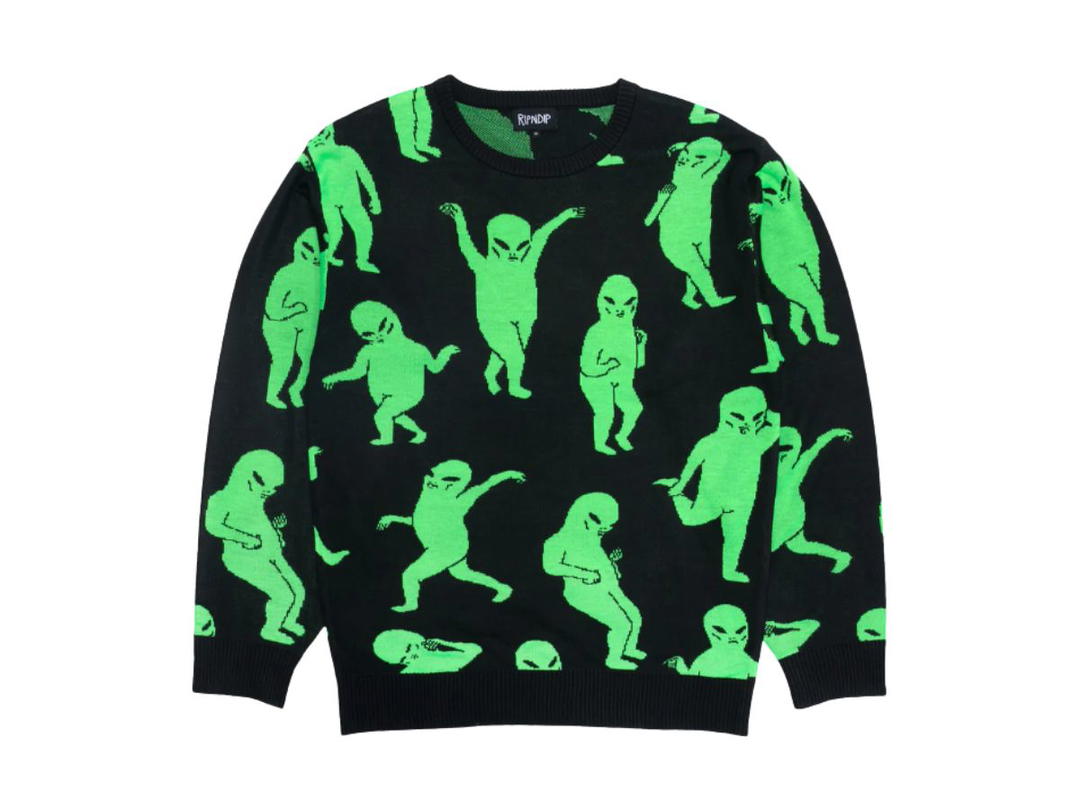 RipNDip RipNDip Alien Dance Party Knit Sweater Black