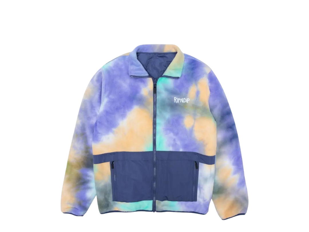 RipNDip RipNDip Castanza Reversible Brushed Fleece Quilted Jacket Purple