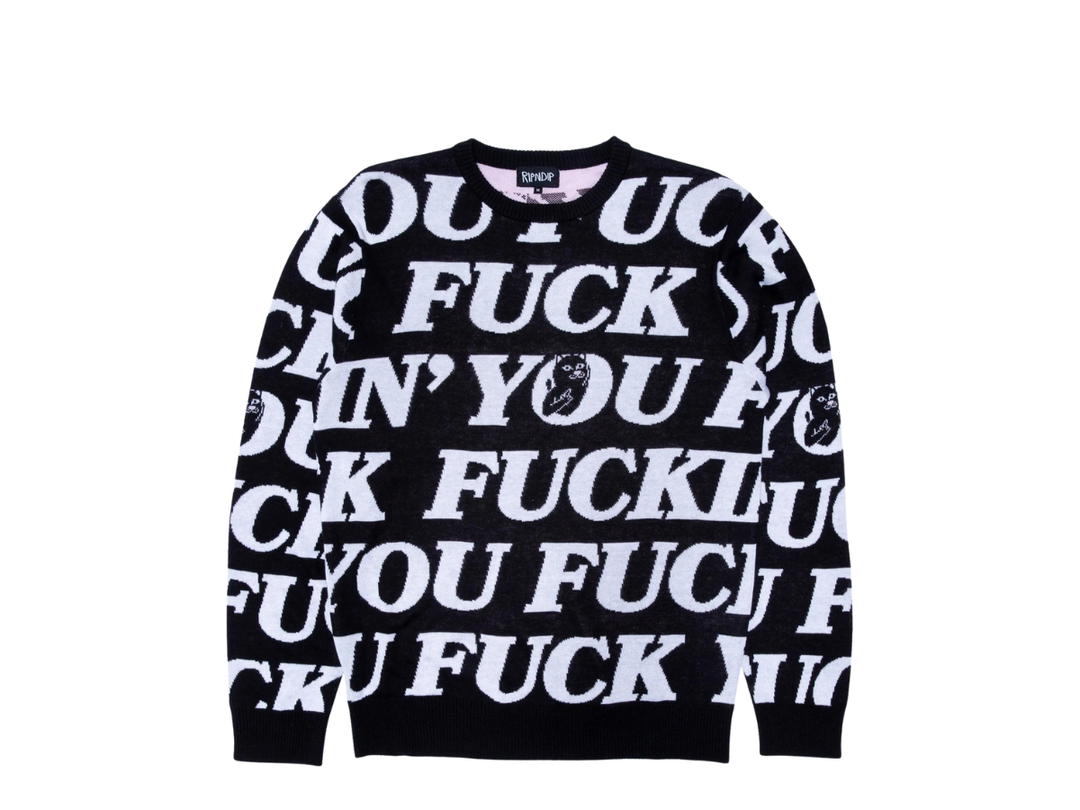 RipNDip RipNDip Fuck You Knit Sweater Black