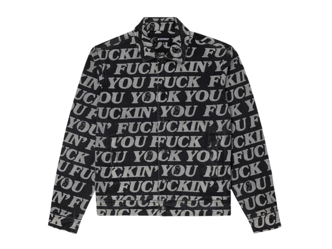 RipNDip RipNDip Fuckin Fuck Denim Jacket Black