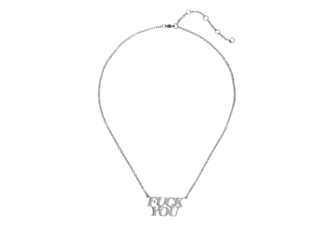 RipNDip RipNDip Fuckin Fuck Pendant Necklace Silver