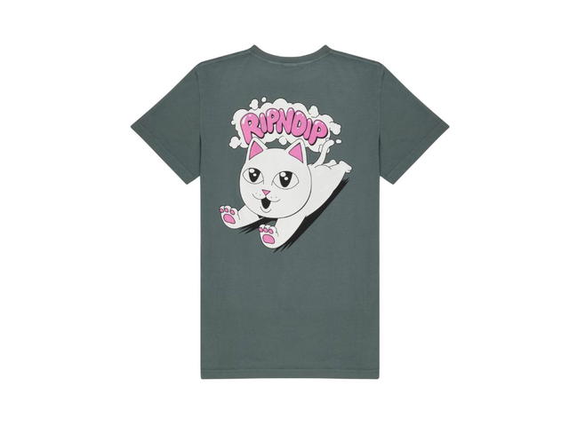RipNDip RipNDip Leaping Kitty Tee Charcoal - view 2