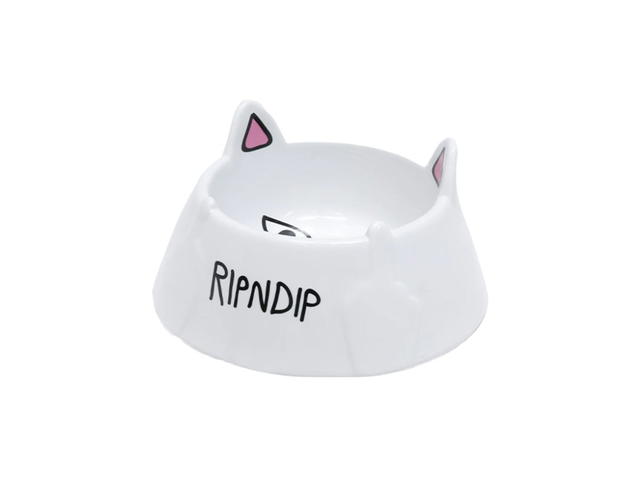 RipNDip RipNDip Lord Nermal Pet Bowl White - view 3