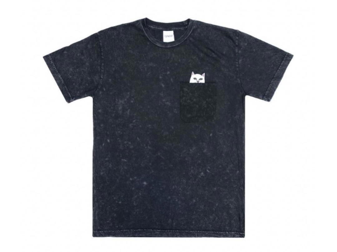 RipNDip Ripndip Lord Nermal Pocket Tee Black Mineral Wash