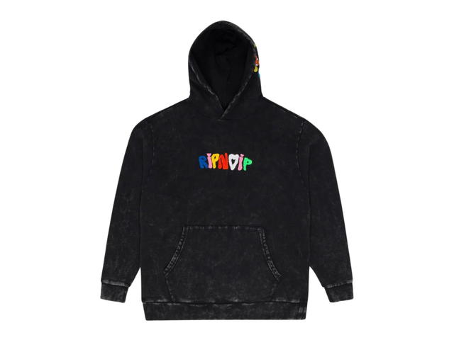 RipNDip RipNDip Taste The Rainbow Hoodie Black Mineral Wash - view 1