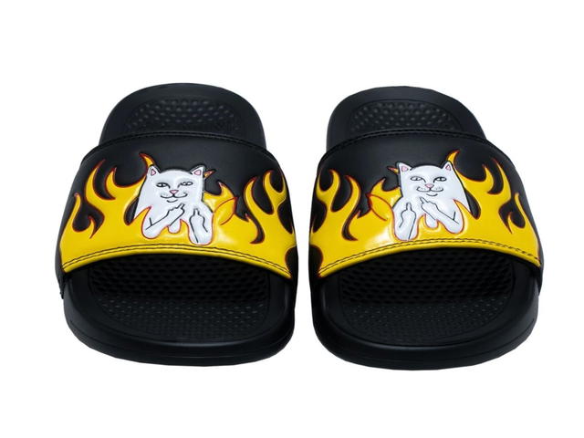 RipNDip RipNDip Welcome To Heck Slides Black Flame - view 3