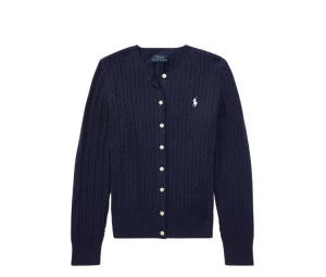 Buy Polo Ralph Lauren Mini-Cable Cotton Cardigan Hunter Navy at Sasom – Authentic and Ready to Ship