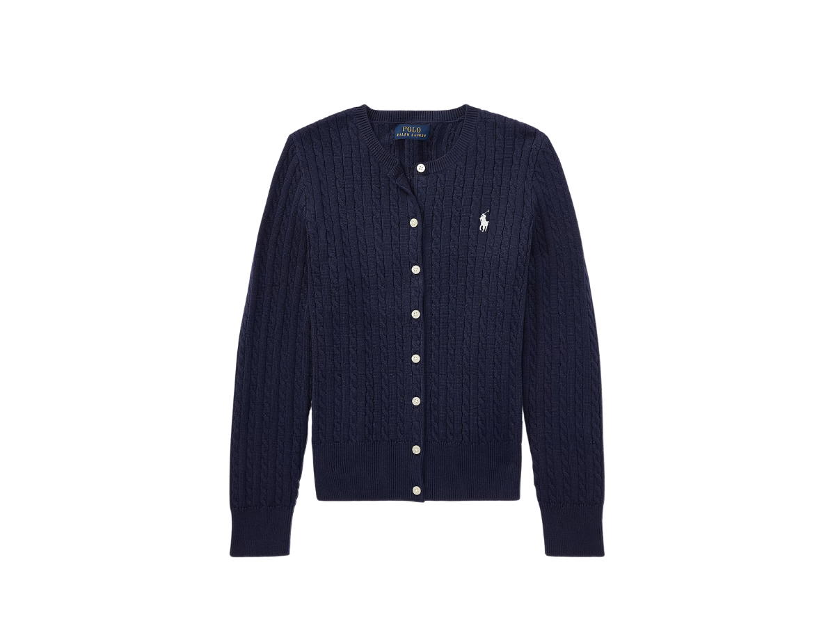 Polo Ralph Lauren Polo Ralph Lauren Mini-Cable Cotton Cardigan Hunter Navy