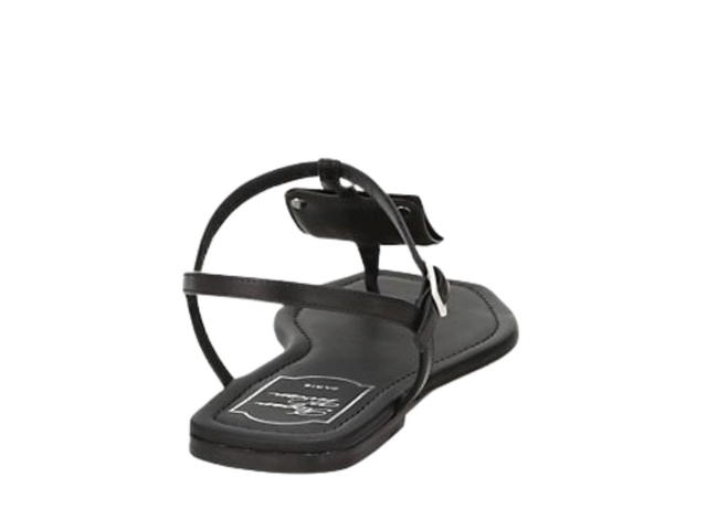 Roger Vivier Roger Vivier Bikiviv Leather Thong Sandals Black - view 3