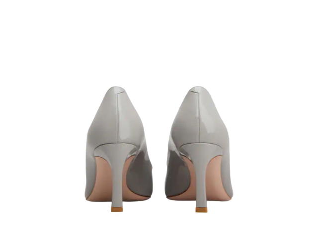 Roger Vivier Roger Vivier Trompette Metal Buckle Pumps in Patent Leather Grey - view 3