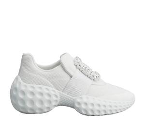 Buy Roger Vivier Viv' Run Light Strass Buckle Sneakers In Fabrics White at Sasom – Authentic and Ready to Ship