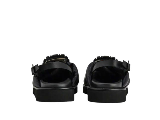 Roger Vivier Roger Vivier Viv' Winter Puffy Strass Buckle Sandals in Fabric Black - view 3