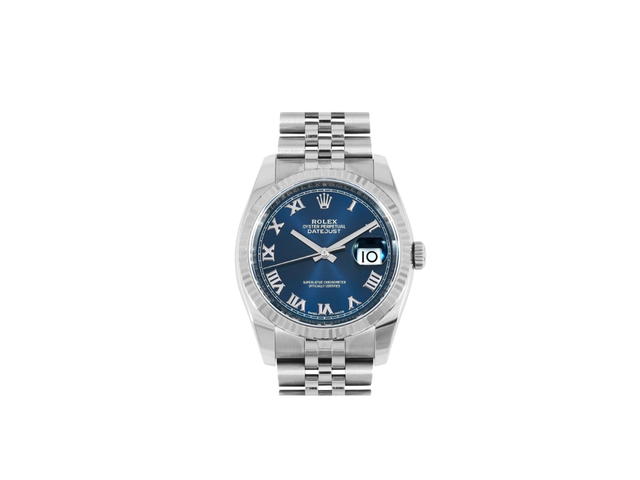 Rolex Rolex Datejust 36 MM In Stainless Steel White Gold With Blue Diamond - view 1
