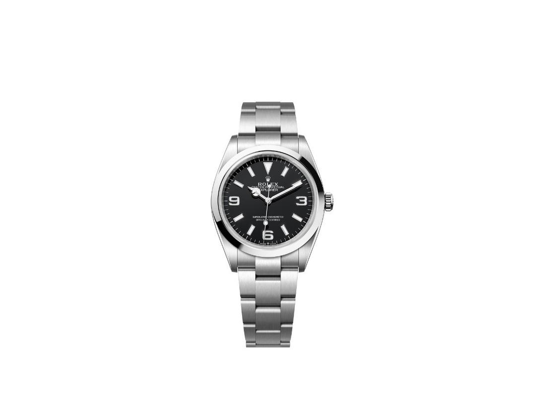 Rolex Rolex Explorer 36 Oyster 36 mm In Oystersteel With Black Dial