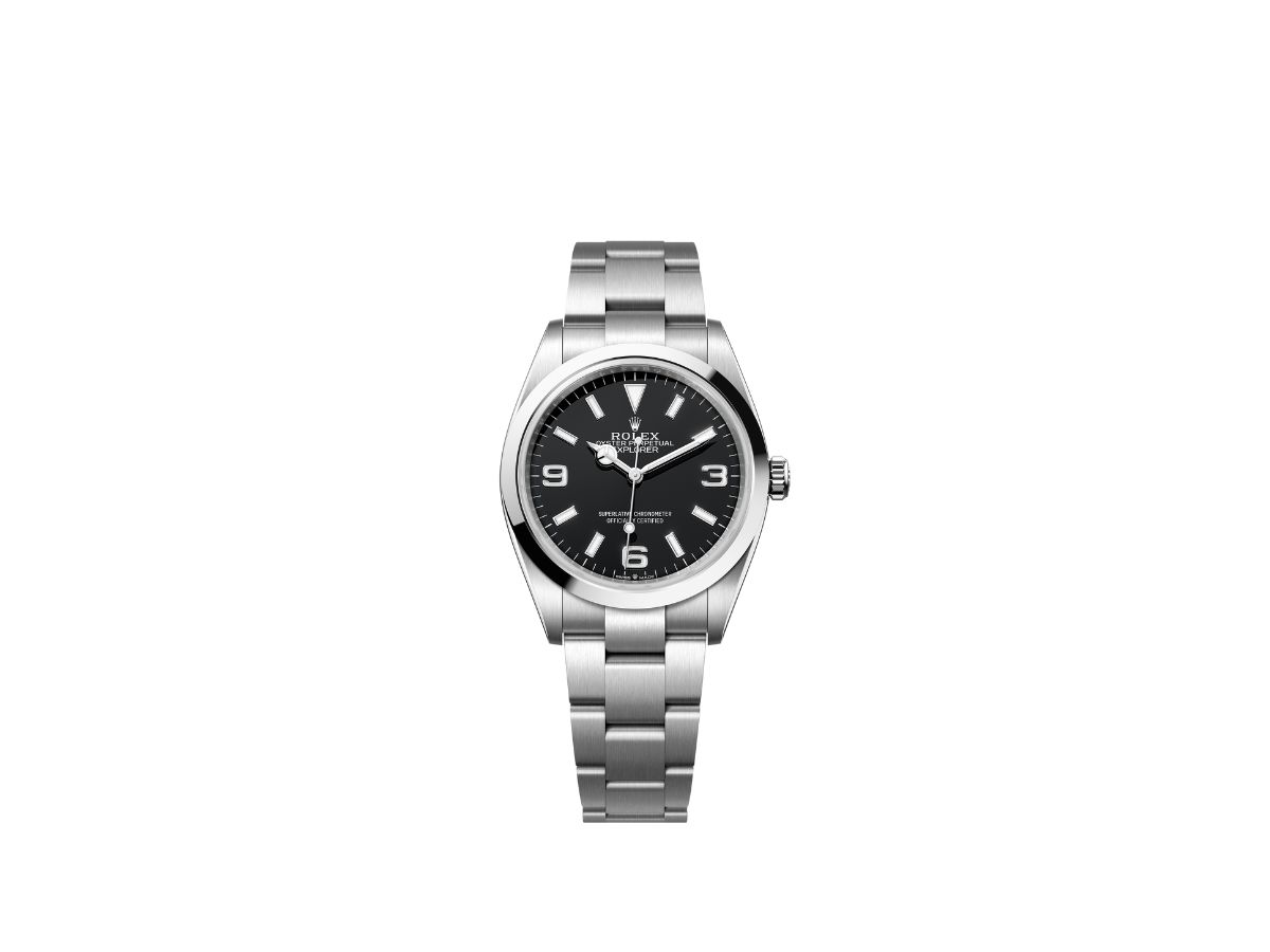Rolex Rolex Explorer 36 Oyster 36 mm In Oystersteel With Black Dial