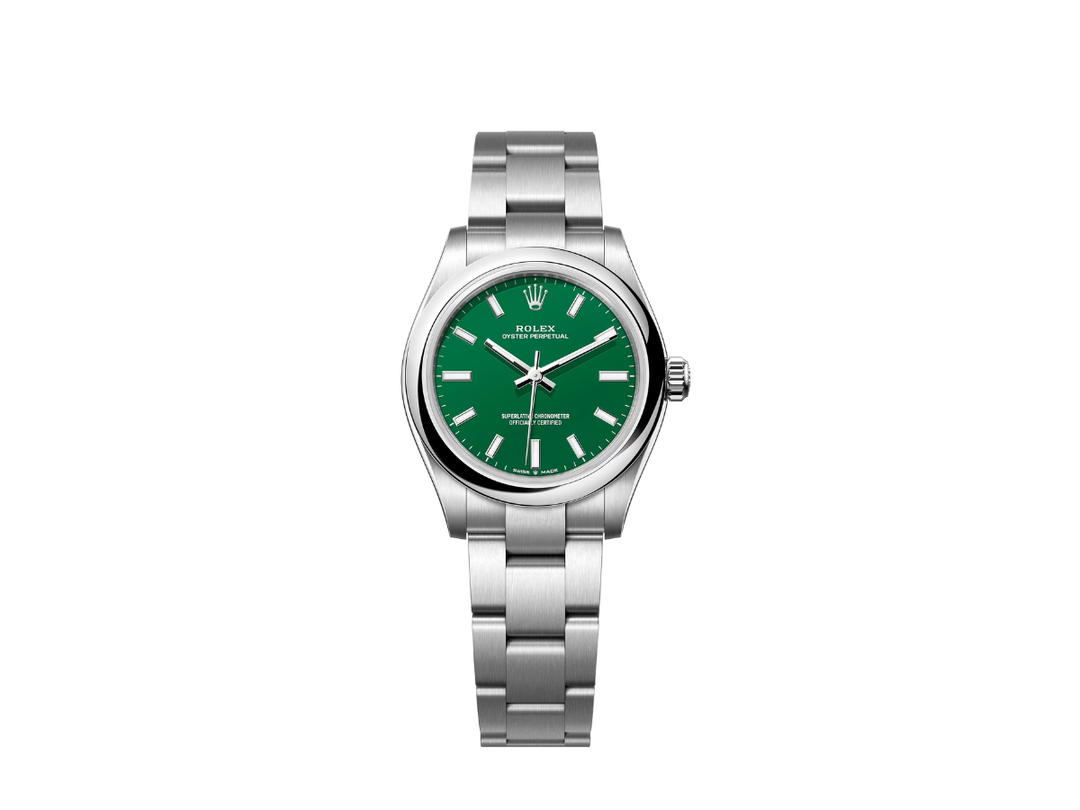 Rolex Rolex Oyster Perpetual 31 Watch In Domed Bezel Green Index Dial