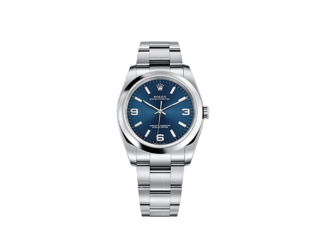 Rolex Rolex Oyster Perpetual 36 MM In Stainless Steel Silver Blue