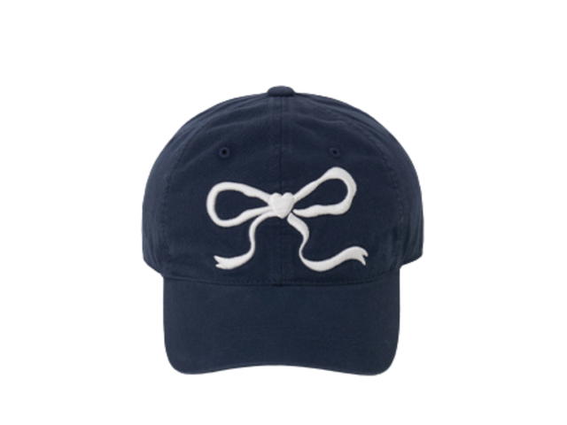 Ronron Ronron Heart Ribbon Ball Cap Navy Ivory - view 1