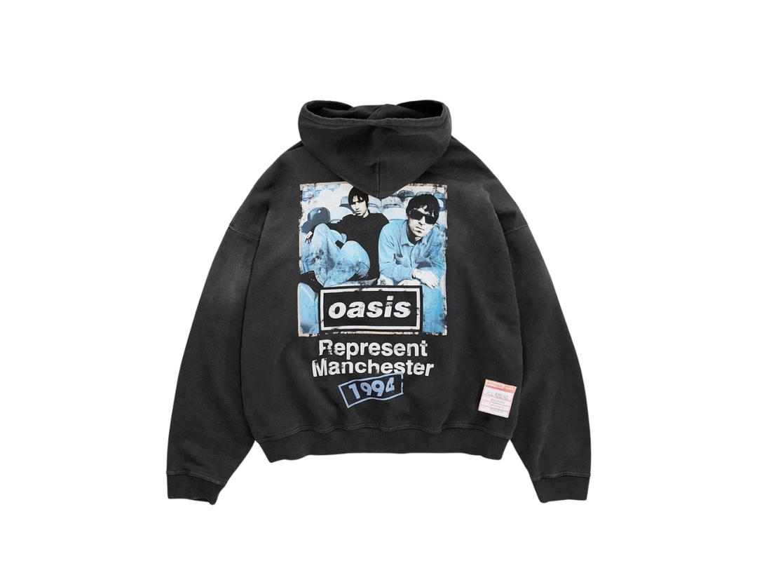Represent Represent Oasis Maine Road Hoodie Washed Black