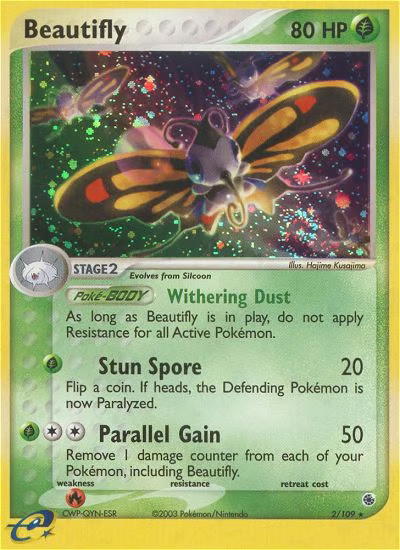 Pokemon Pokemon Beautifly H [RS 2/109] EX "Ruby & Sapphire" [ReverseHolo] (EN)