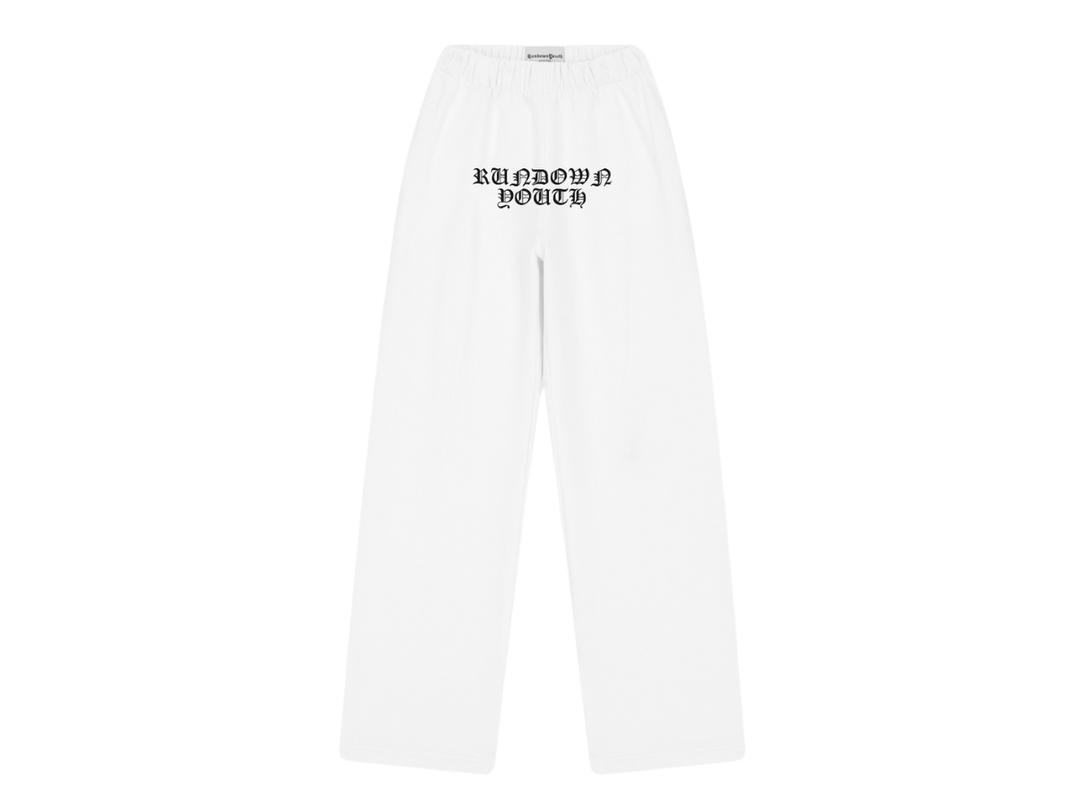RUNDOWNYOUTH RUNDOWNYOUTH Angel Jogger Track Pants White